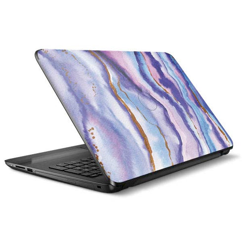 Blue Violet Watercolor Geode HP Notebook Skin