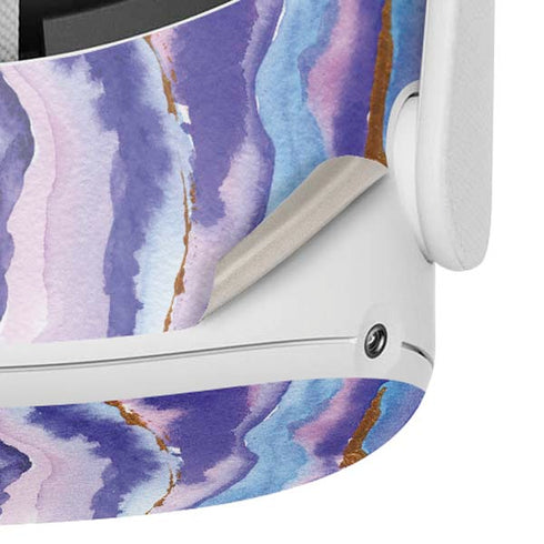 Blue Violet Watercolor Geode Oculus Quest 2 Skin