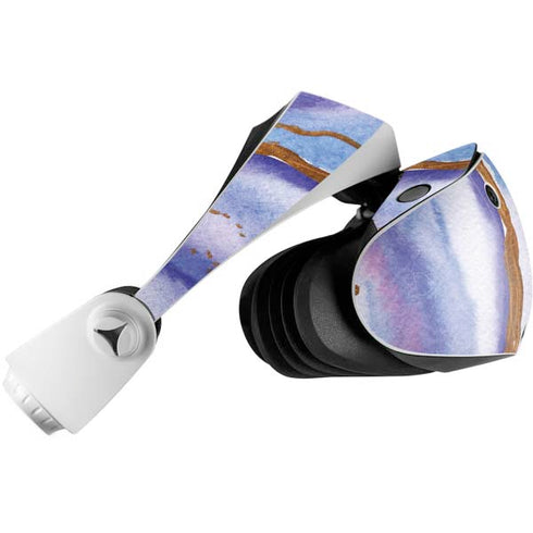 Blue Violet Watercolor Geode PlayStation VR2 Skin