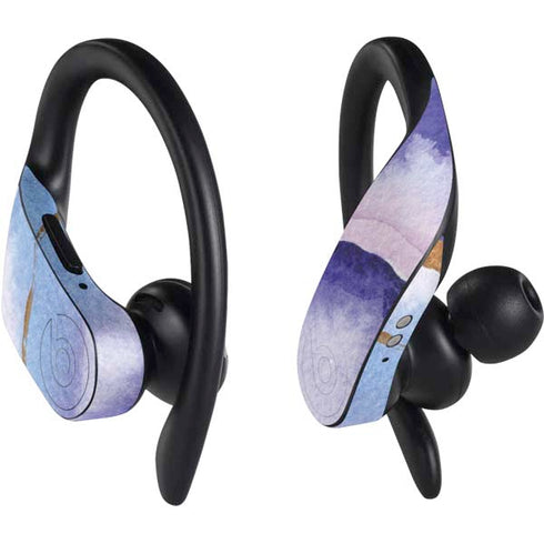 Blue Violet Watercolor Geode PowerBeats Pro Skin