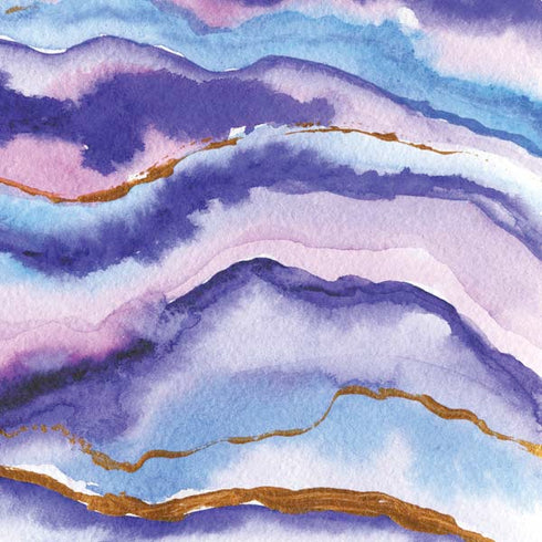 Blue Violet Watercolor Geode PS4 Console and Controller Bundle Skin