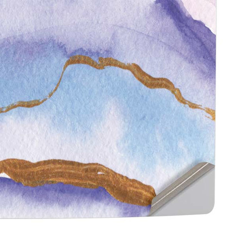 Blue Violet Watercolor Geode PS5 Slim Disk Console Skin