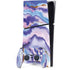 Blue Violet Watercolor Geode PS5 Slim Digital Edition Console Skin