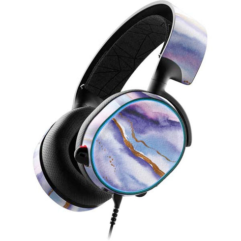 Blue Violet Watercolor Geode SteelSeries Arctis 3 Skin