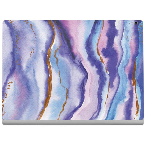 Blue Violet Watercolor Geode Surface Book 2 13.5in Skin