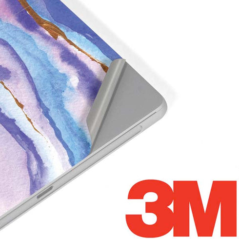 Blue Violet Watercolor Geode Surface Go Skin