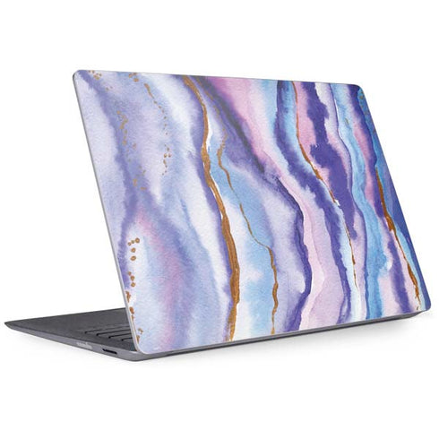 Blue Violet Watercolor Geode Surface Laptop 2 Skin