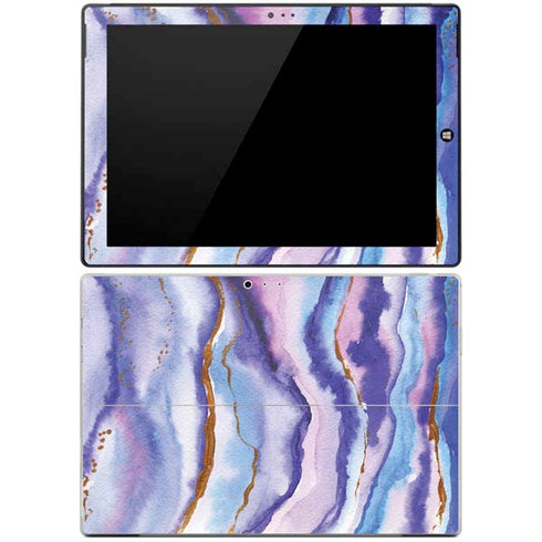 Blue Violet Watercolor Geode Surface Pro 3 Skin
