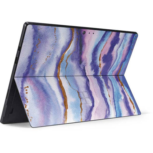 Blue Violet Watercolor Geode Surface Pro 6 Skin