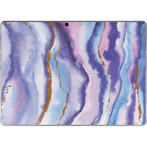 Blue Violet Watercolor Geode Surface Pro 8 Skin