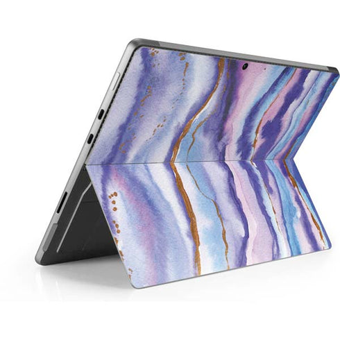 Blue Violet Watercolor Geode Surface Pro 8 Skin