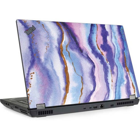Blue Violet Watercolor Geode Lenovo ThinkPad Skin