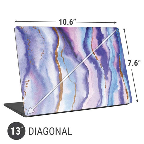 Blue Violet Watercolor Geode Universal Laptop 13in (10.6 x 7.6in) Skin