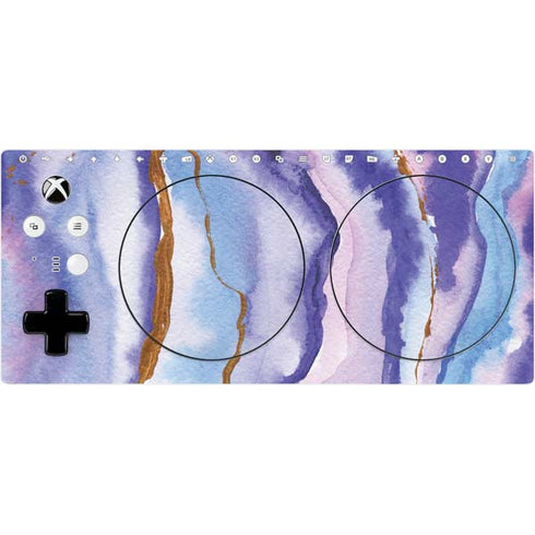 Blue Violet Watercolor Geode Xbox Adaptive Controller Skin