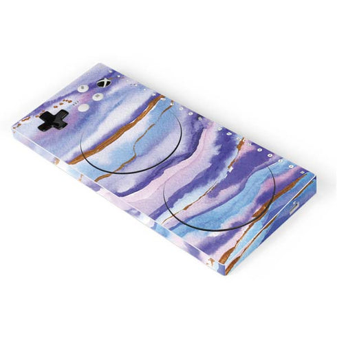 Blue Violet Watercolor Geode Xbox Adaptive Controller Skin