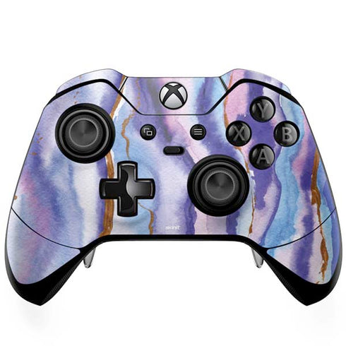 Blue Violet Watercolor Geode Xbox One Elite Controller Skin