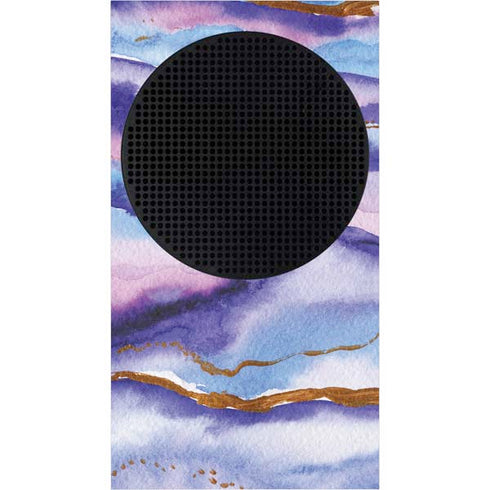 Blue Violet Watercolor Geode Xbox Series S Console Skin