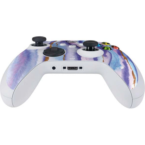 Blue Violet Watercolor Geode Xbox Series S Controller Skin