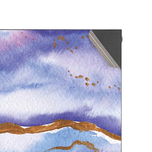 Blue Violet Watercolor Geode Xbox Series X Console Skin