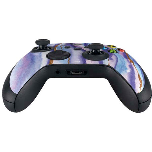 Blue Violet Watercolor Geode Xbox Series X Controller Skin