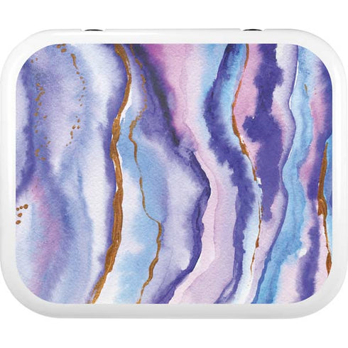 Blue Violet Watercolor Geode YETI Roadie 24 Hard Cooler Skin