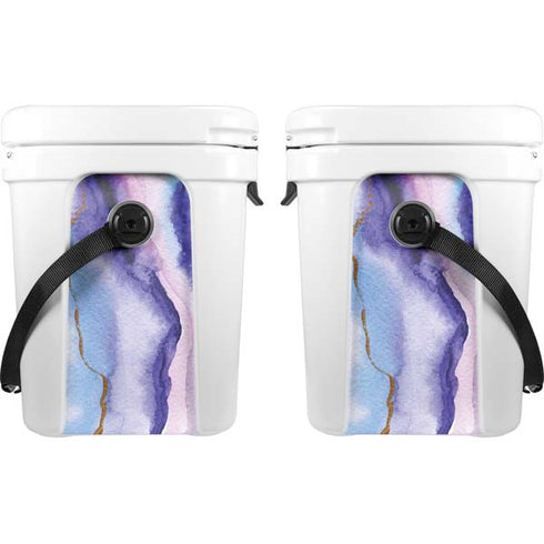 Blue Violet Watercolor Geode YETI Roadie 24 Hard Cooler Skin