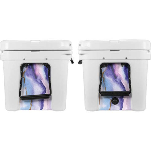 Blue Violet Watercolor Geode YETI Tundra 45 Hard Cooler Skin