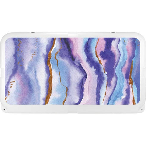 Blue Violet Watercolor Geode YETI Tundra 65 Hard Cooler Skin