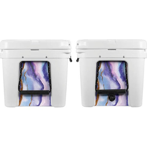 Blue Violet Watercolor Geode YETI Tundra 65 Hard Cooler Skin