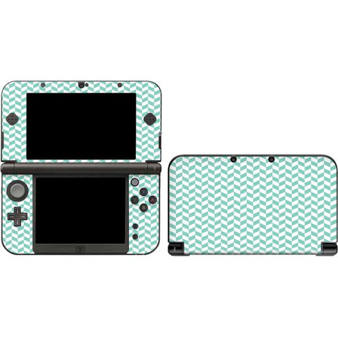 Blue White Chevron 3DS XL 2015 Skin