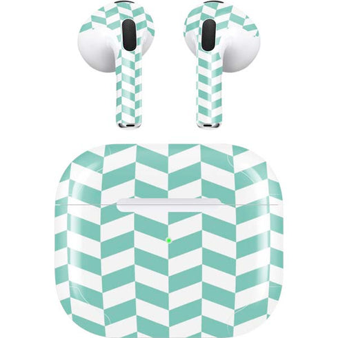 Blue White Chevron Apple AirPods (3rd Gen 2021) Skin