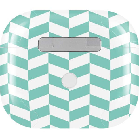 Blue White Chevron Apple AirPods (3rd Gen 2021) Skin