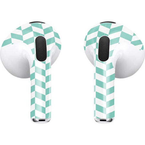 Blue White Chevron Apple AirPods (3rd Gen 2021) Skin
