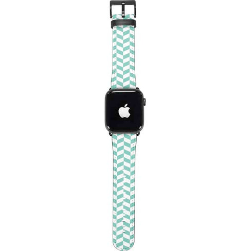 Blue White Chevron Apple Watch Band 38-40mm