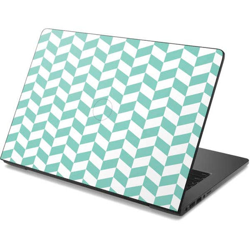 Blue White Chevron Dell Chromebook Skin