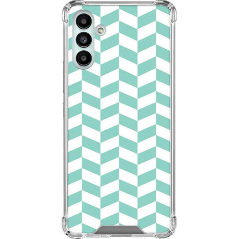 Blue White Chevron Galaxy A13 5G Clear Case