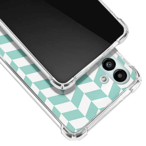 Blue White Chevron Galaxy A13 5G Clear Case