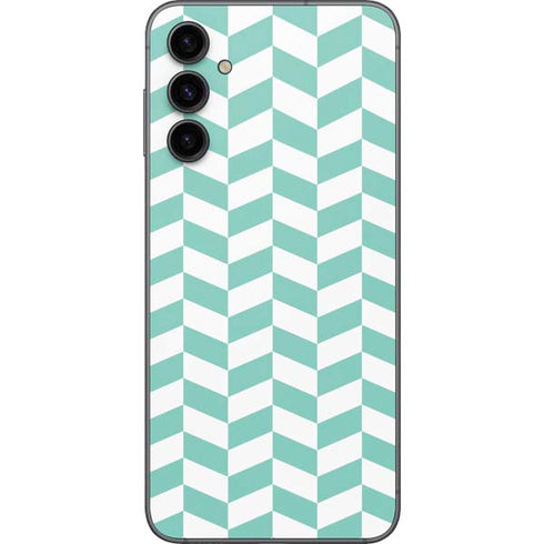 Blue White Chevron Galaxy A14 5G Skin