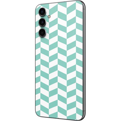 Blue White Chevron Galaxy A14 5G Skin