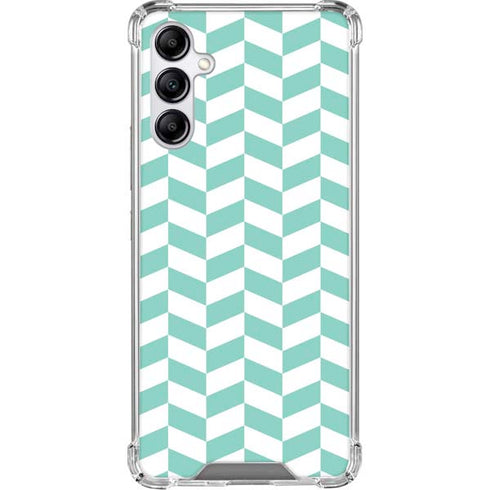 Blue White Chevron Galaxy A15 5G Clear Case