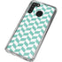 Blue White Chevron Galaxy A21 Clear Case