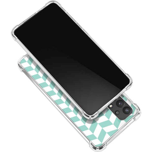 Blue White Chevron Galaxy A32 5G Clear Case