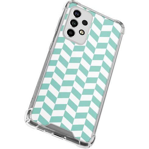 Blue White Chevron Galaxy A53 5G Clear Case