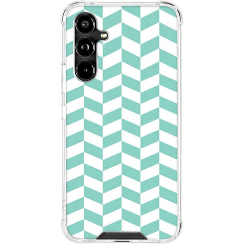 Blue White Chevron Galaxy A54 5G Clear Case