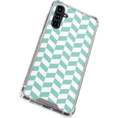 Blue White Chevron Galaxy A54 5G Clear Case