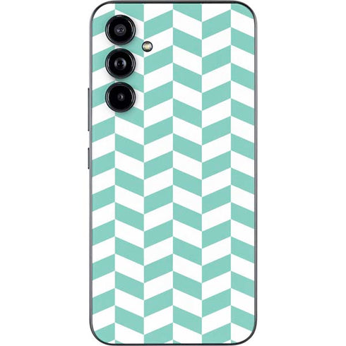 Blue White Chevron Galaxy A54 5G Skin