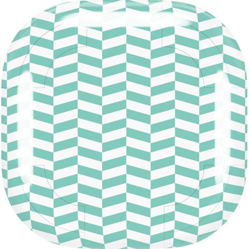 Blue White Chevron Galaxy Buds Live Skin