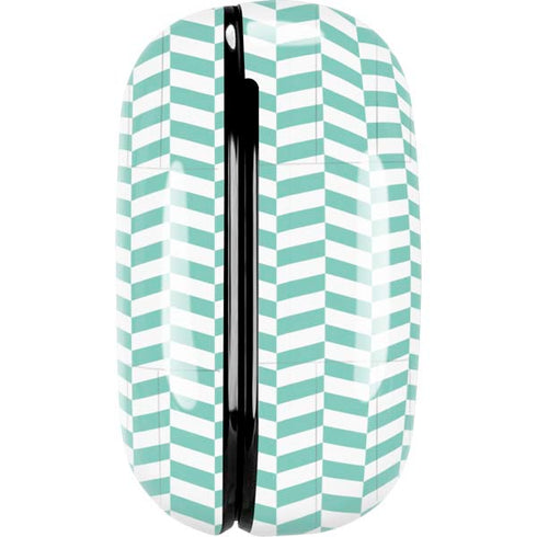 Blue White Chevron Galaxy Buds Live Skin