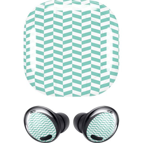 Blue White Chevron Galaxy Buds Pro Skin