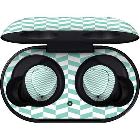 Blue White Chevron Galaxy Buds Skin